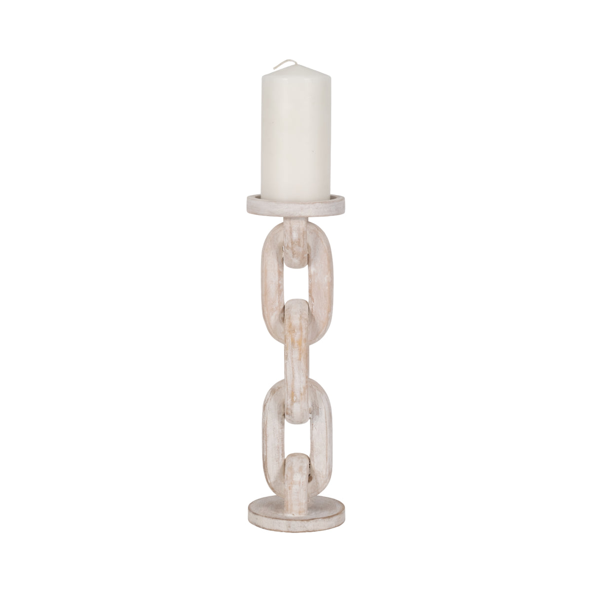 Carverburn White Candle Holder