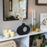 Griffinmoor Black Cut-Out Wood Vase