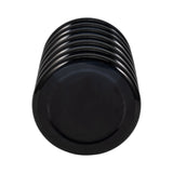 Angwin Black Glass Scallop Vase
