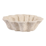Ragtown Ivory Fluted Paper Mache Bowl