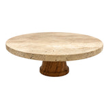 San Marino Natural/Brown Travertine Cake Stand