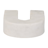 Hillcrest White Small Marble Horseshoe Tabletop Decor