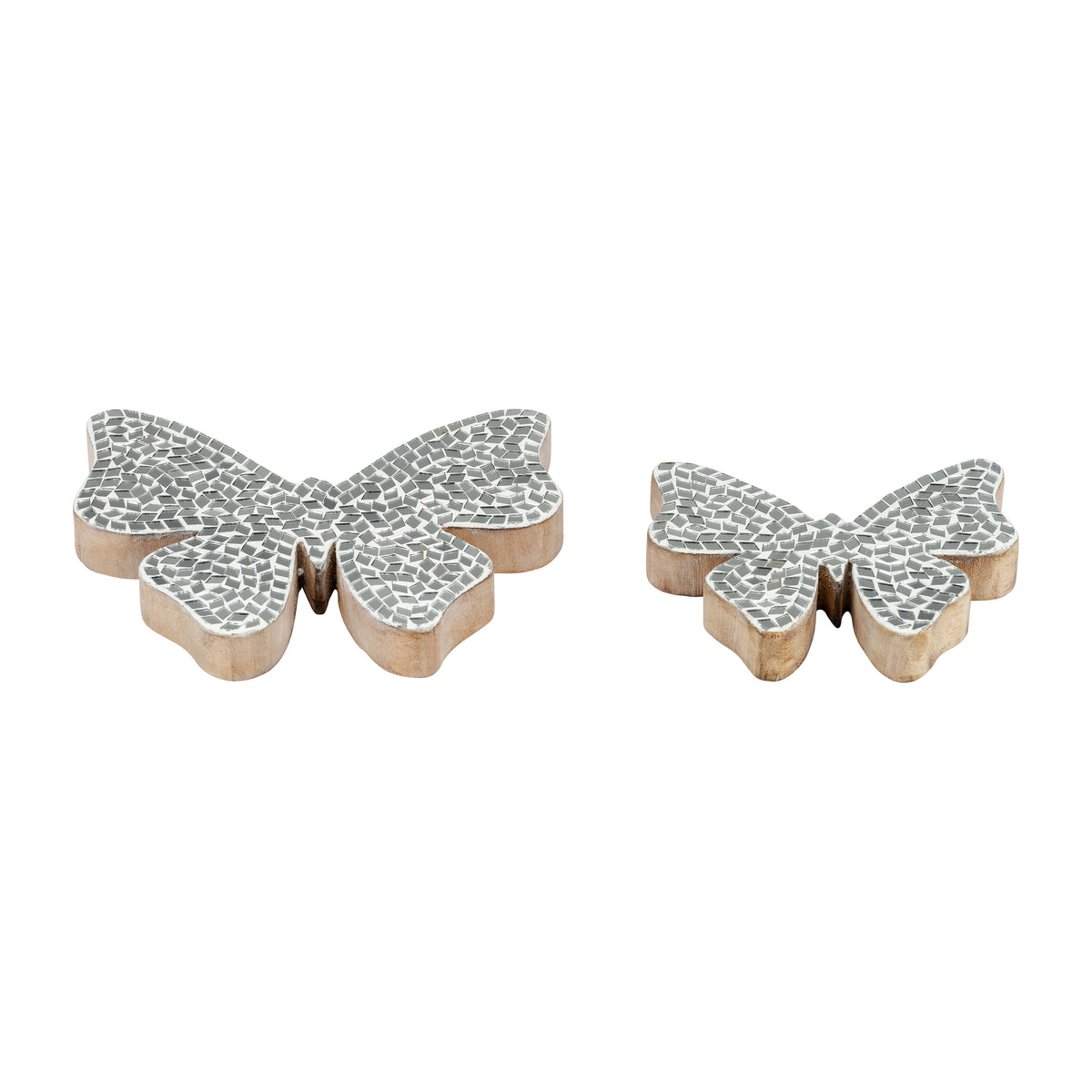 Gas Point White Large Mosaic Butterfly
