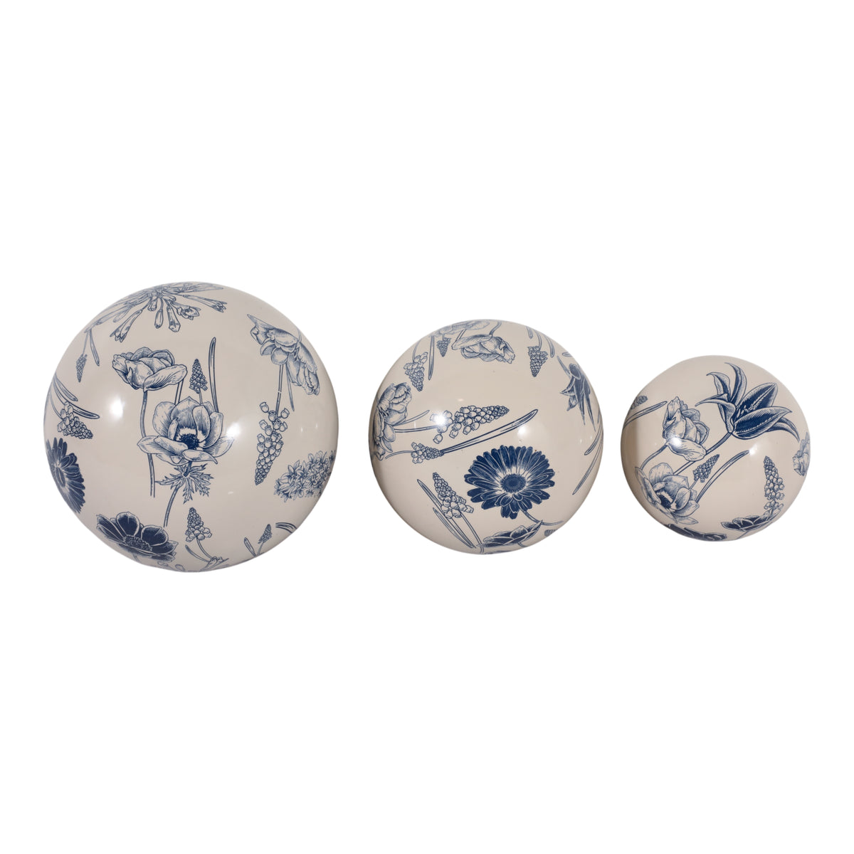 Tesswind Blue/Ivory Orbs (Set of 3)