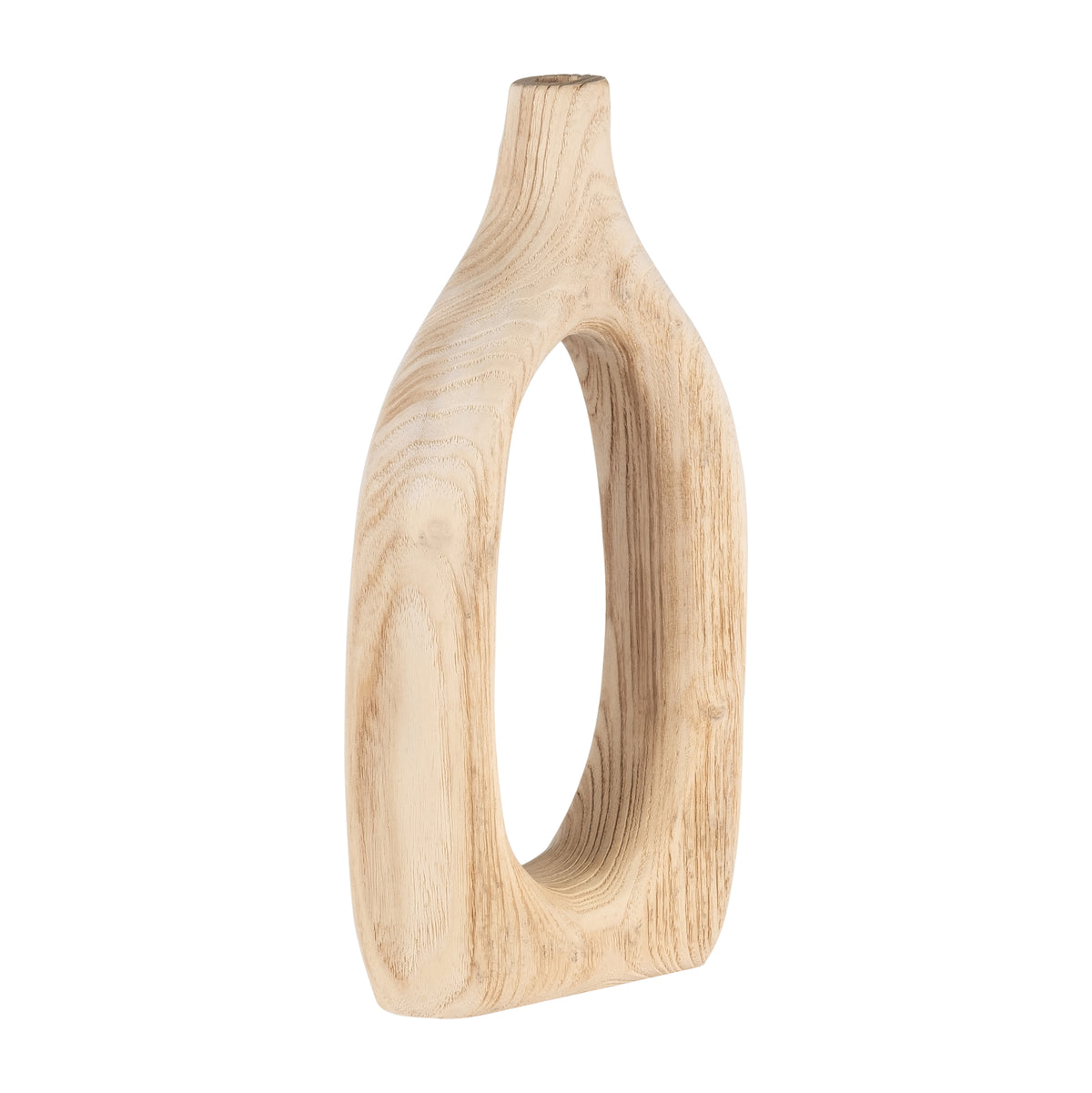 Independence Natural Wood Cut-Out Vase