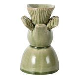 Bodega Green Crackle Bird Taper Holder