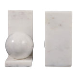 Meinert White Marble Bookends (Set of 2)