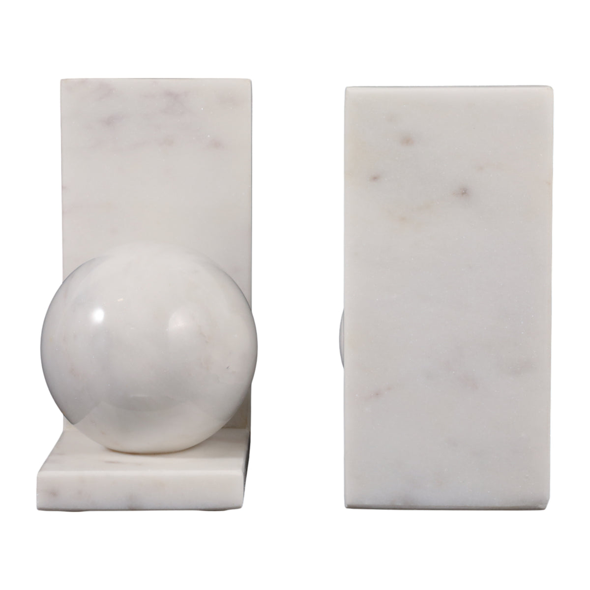 Meinert White Marble Bookends (Set of 2)
