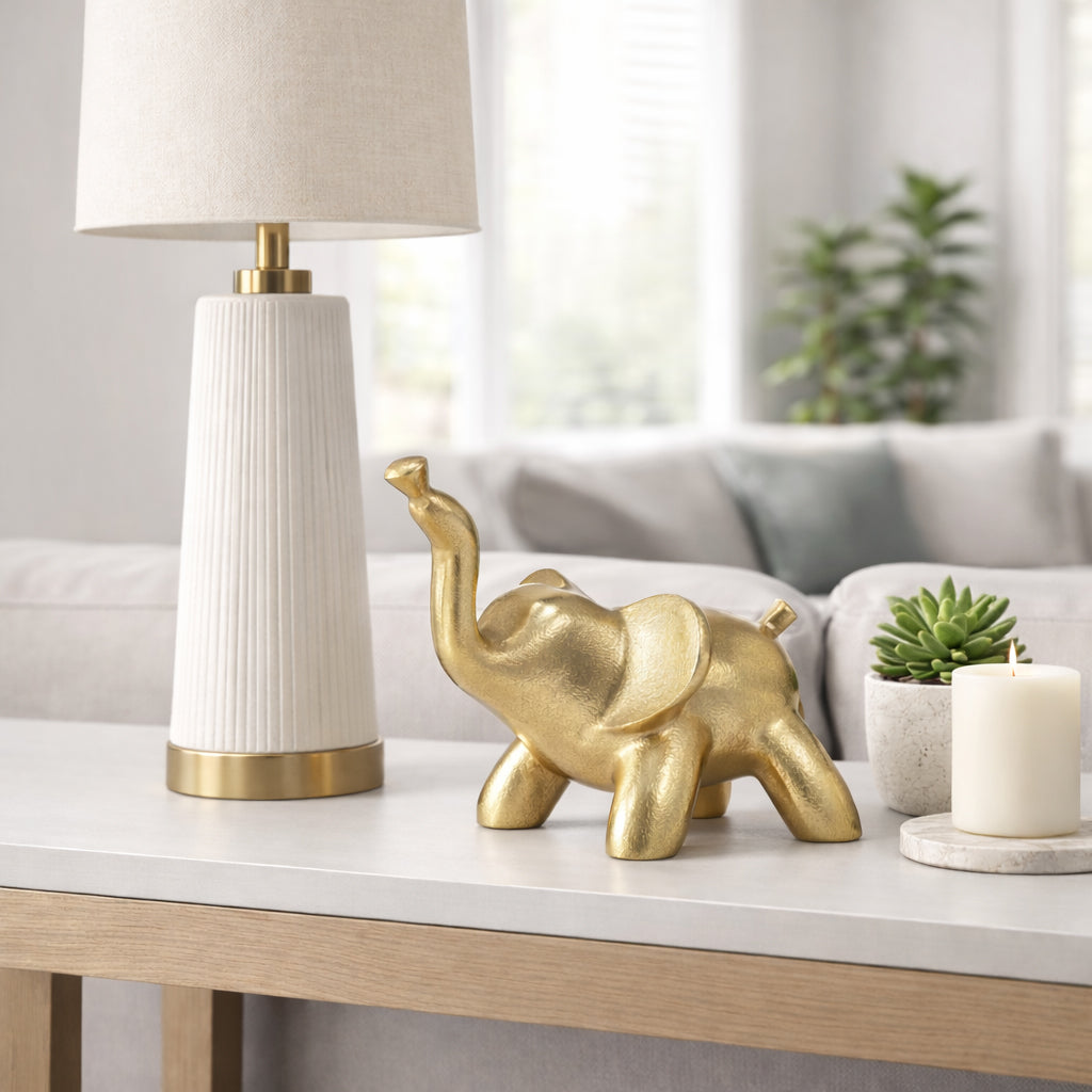 Bealville Gold Metal Decorative Baloon Elephant