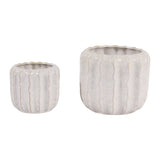 Valbeach Ivory/White Planters (Set of 2)
