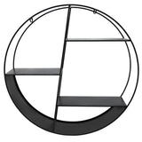 Harrington Black Metal 4-Layered Round Shelf