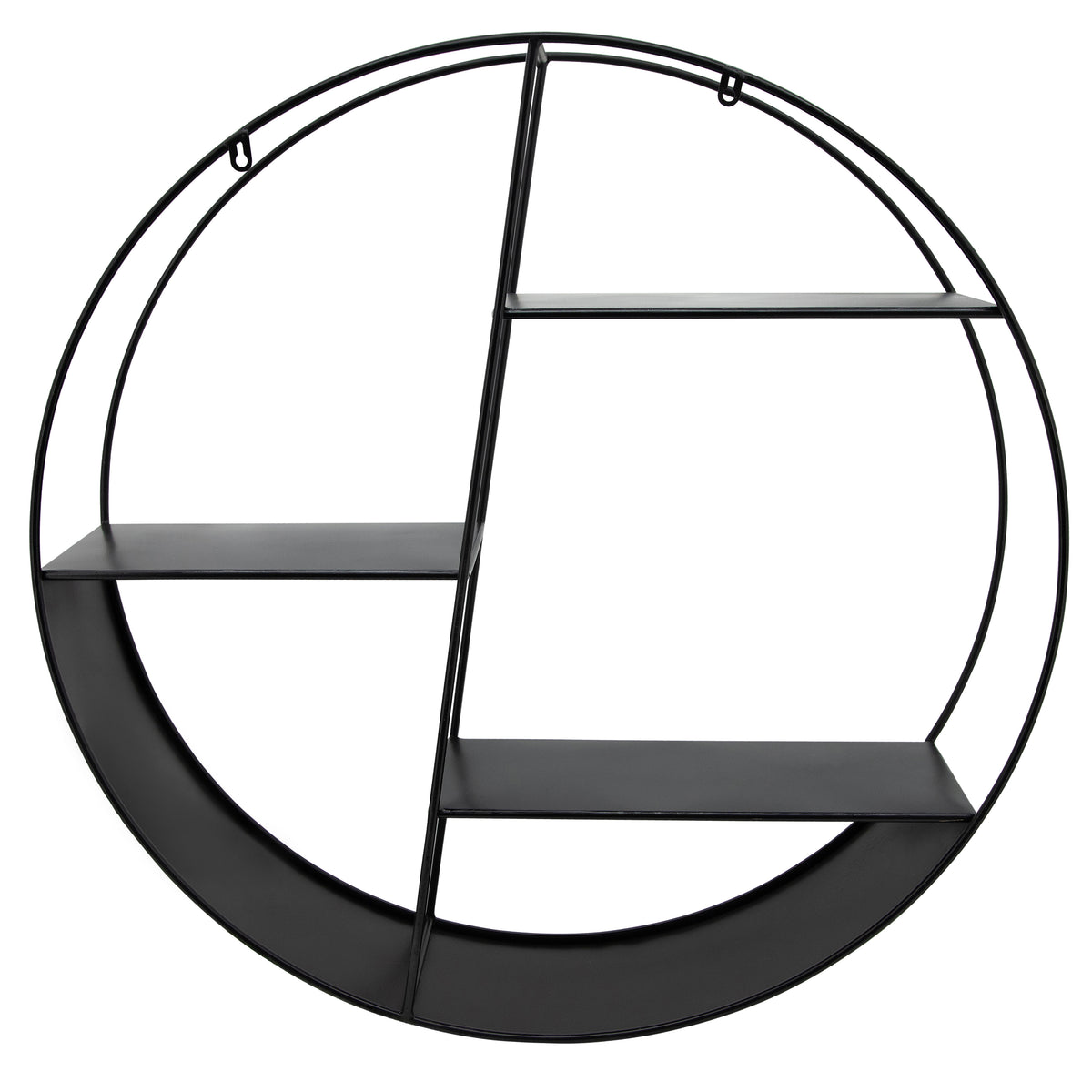 Harrington Black Metal 4-Layered Round Shelf