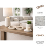 Slagger Tan Travertine 3 Link Chain Decor