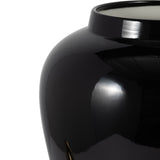 Arlenbeach Black/Gold Large Ceramic Temple Jar
