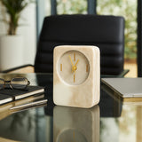 Glennrose Tan/Brown/Brass Small Clock
