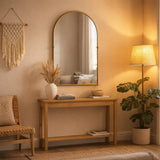 Elmco Gold Arch Mirror with 4 Knobs