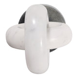 Livingston White/Gray Marble Link Sculpture