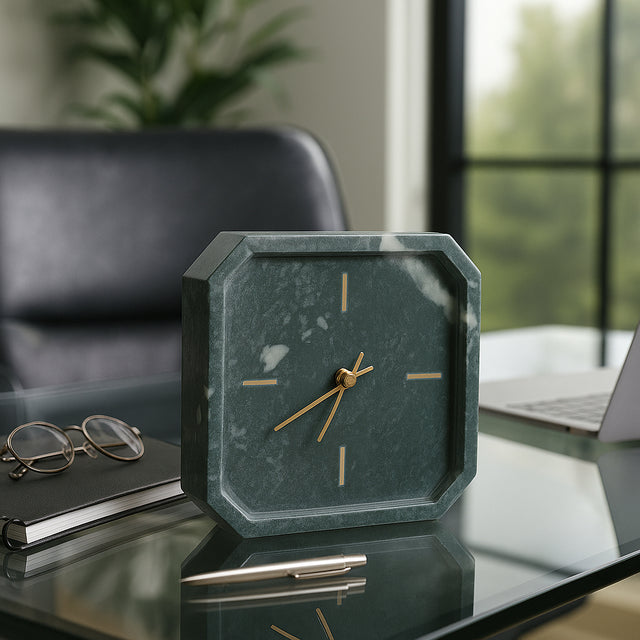 Valestone Green/Gold Clock