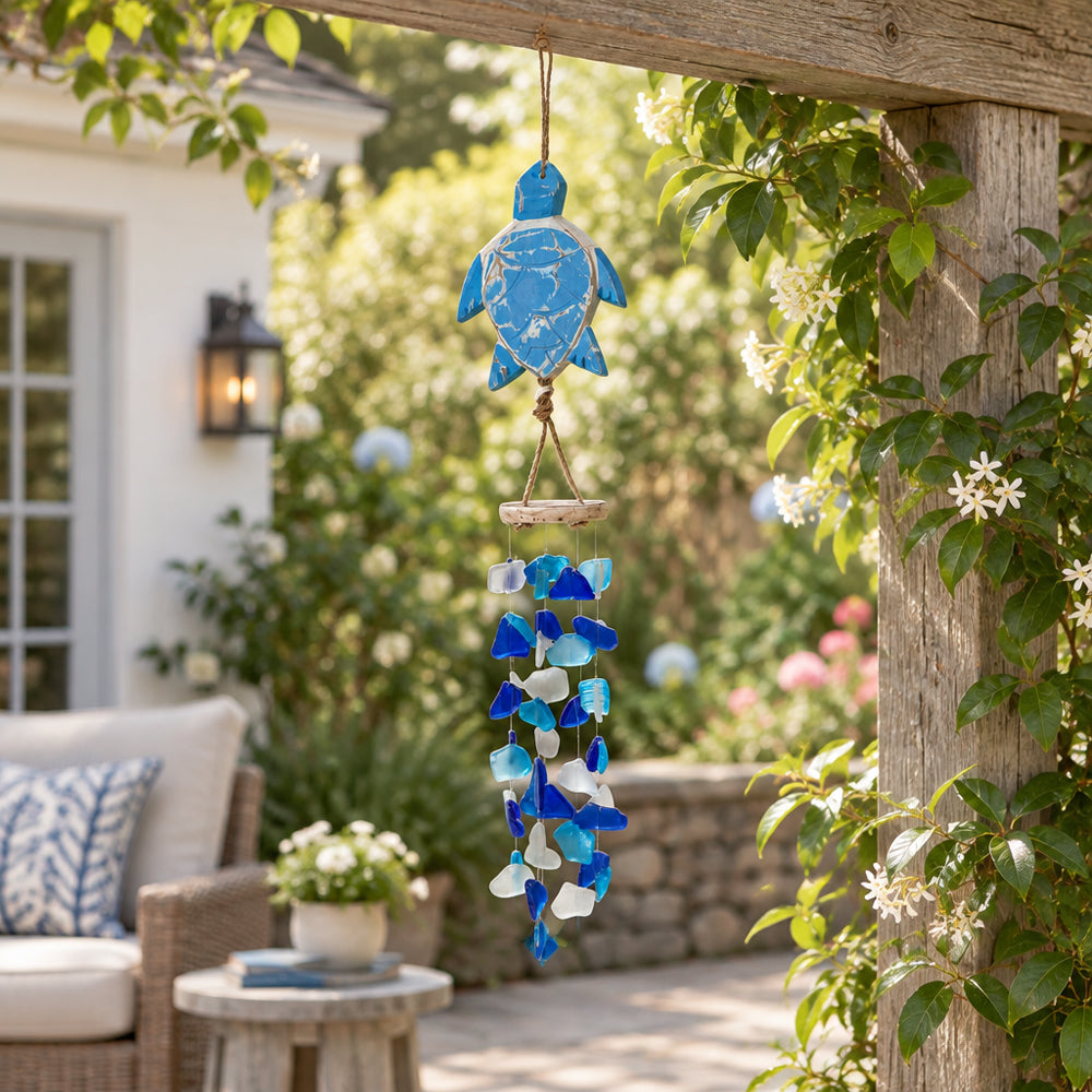 Simmler Multicolor Turtle and Glass Hanging Decor