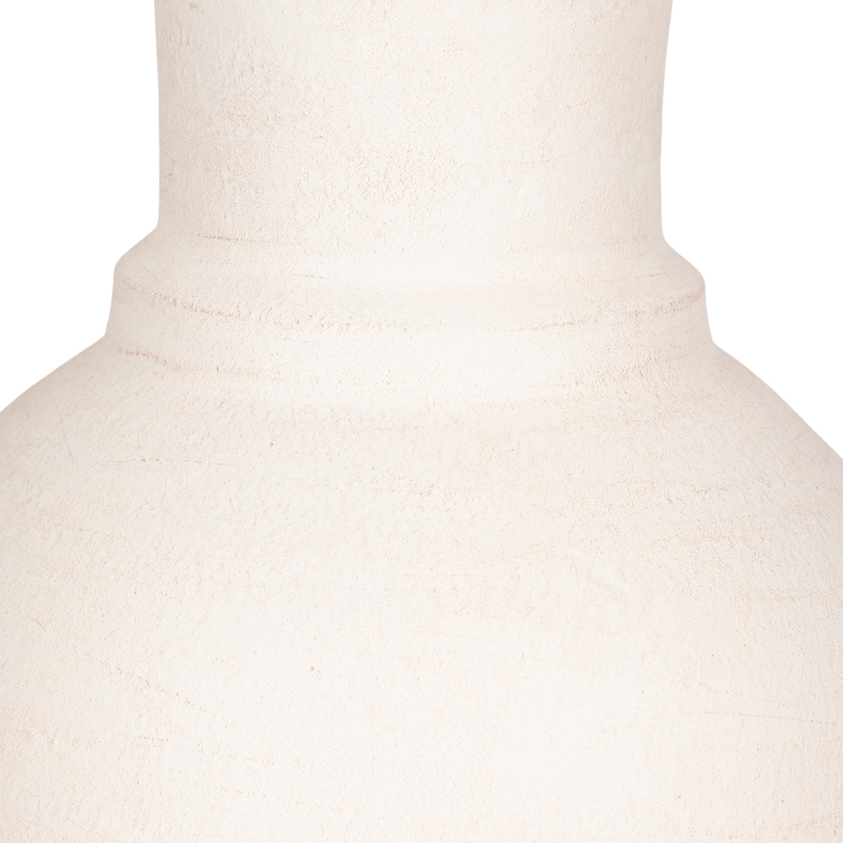 Samsonbrook Ivory Terracotta Vase with Ring at Neck