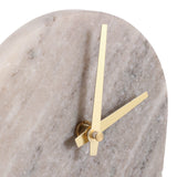 Claussenius Beige/Brown Arch Marble Table Clock