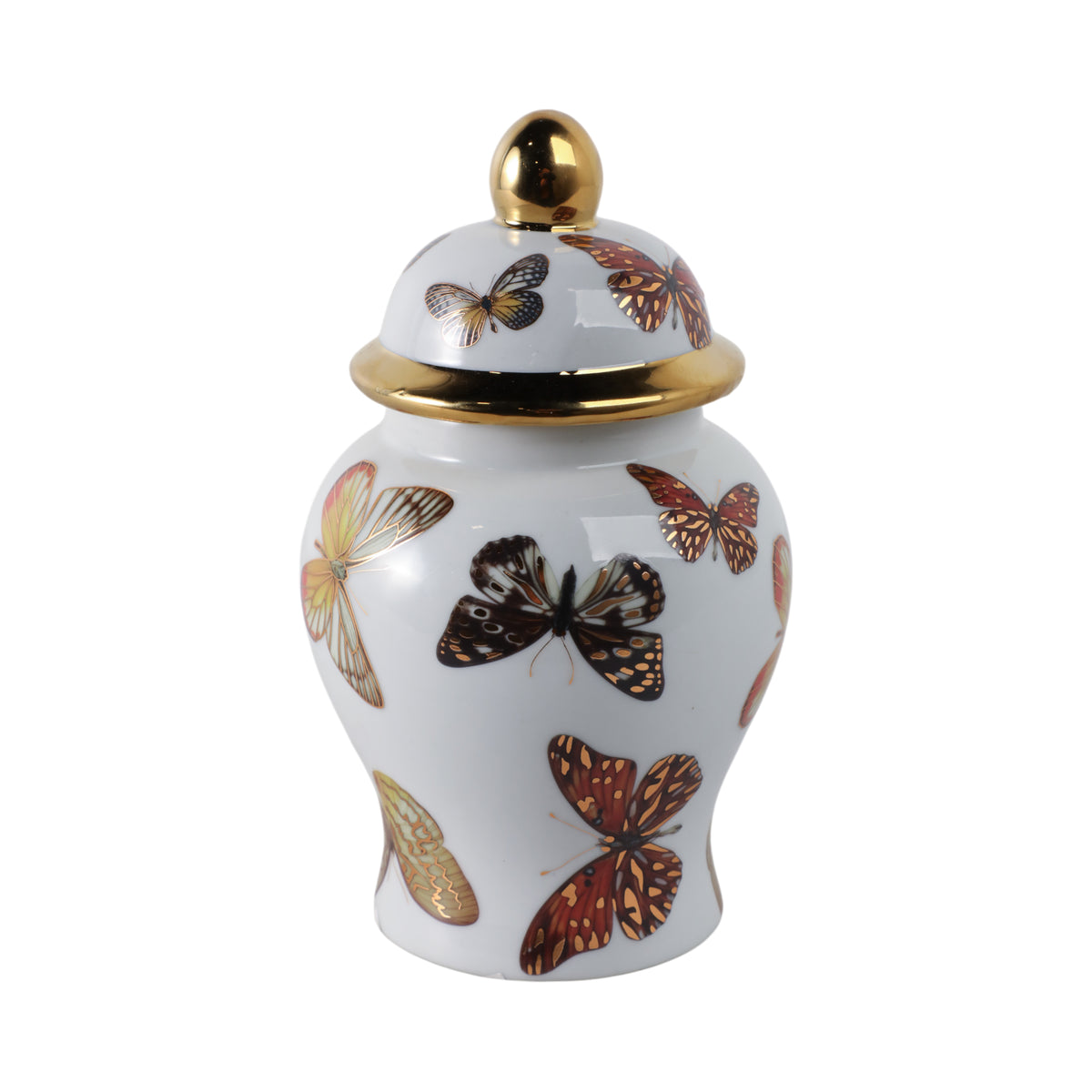 Hamdenworth Multicolor Small Butterflies Temple Jar