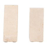 Bingham Tan Travertine Triangle Bookends (Set of 2)
