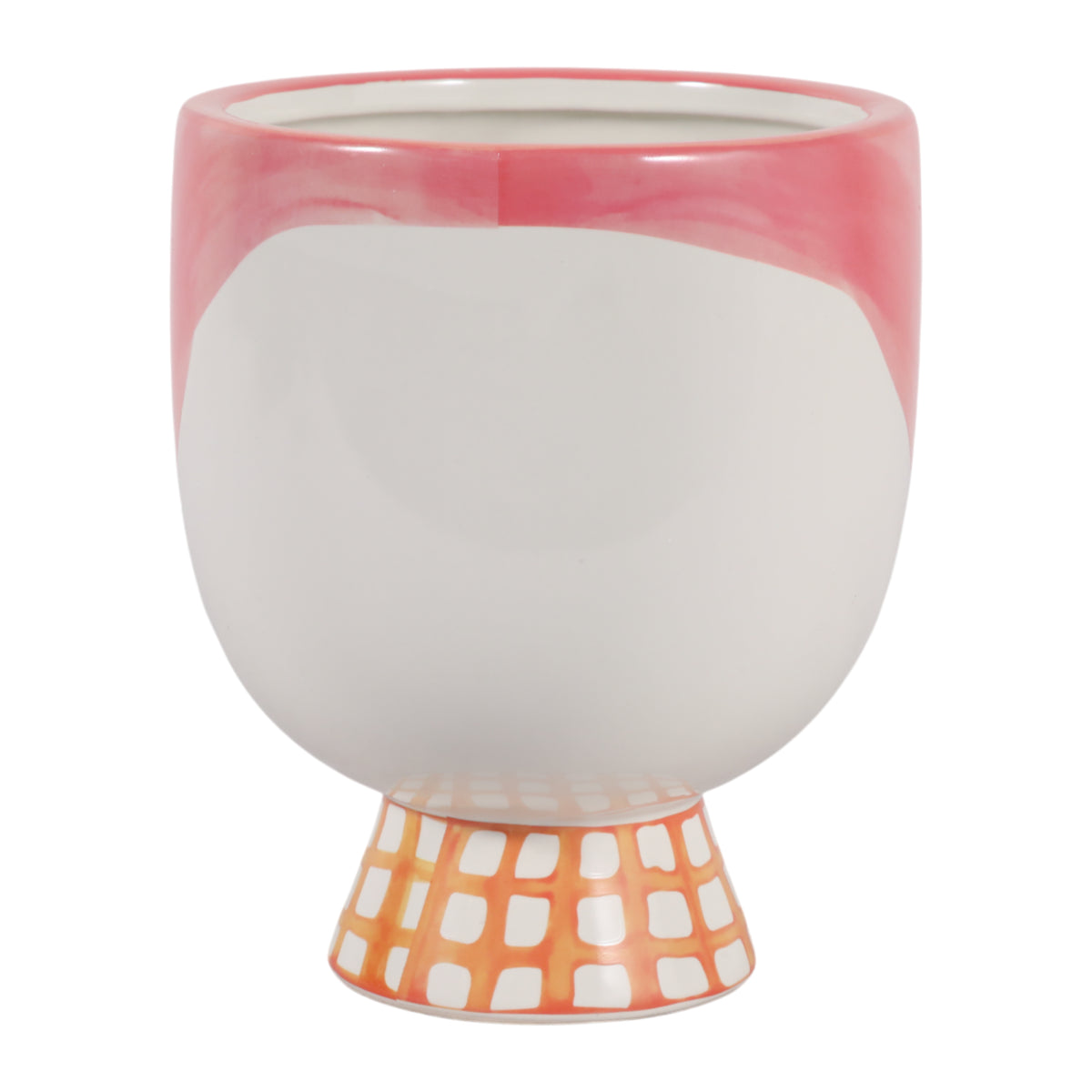 Garsonholm Pink/White/Orange Planter