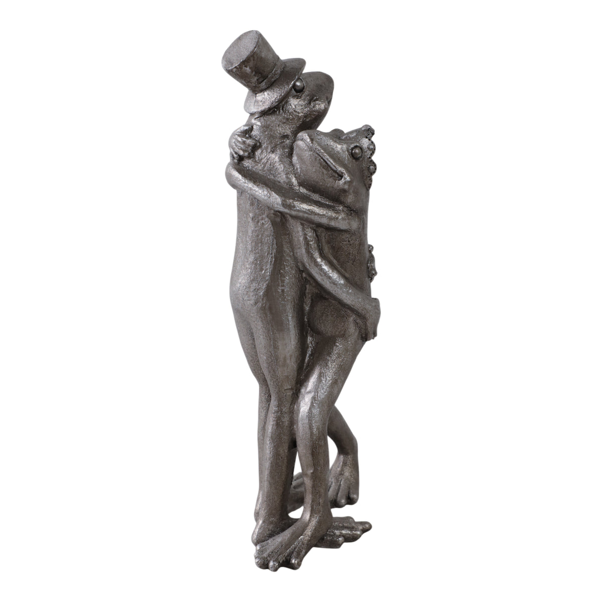 Cantil Silver Hugging Frogs Figurine