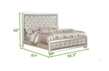 Madison Beige Full Upholstered Bed - Ornate Home