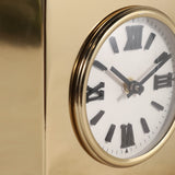 Pitco Black/Silver/Gold Metal Table Clock