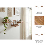 Upton Brown Mango Wood Shelves (Set of 3)