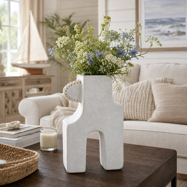 Midland White Ecomix Abstract Vase
