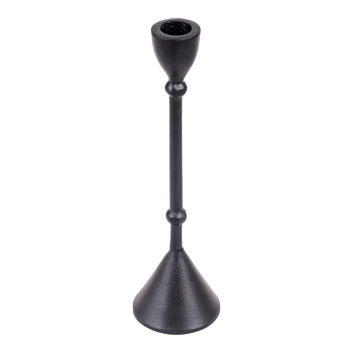 Grayson Black Large Modern Dot Taper Holder
