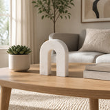 Hillcrest White Small Marble Horseshoe Tabletop Decor