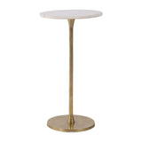 Goat Rock Gold/White Metal Round Drink Table