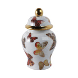 Hamdenworth Multicolor Small Butterflies Temple Jar