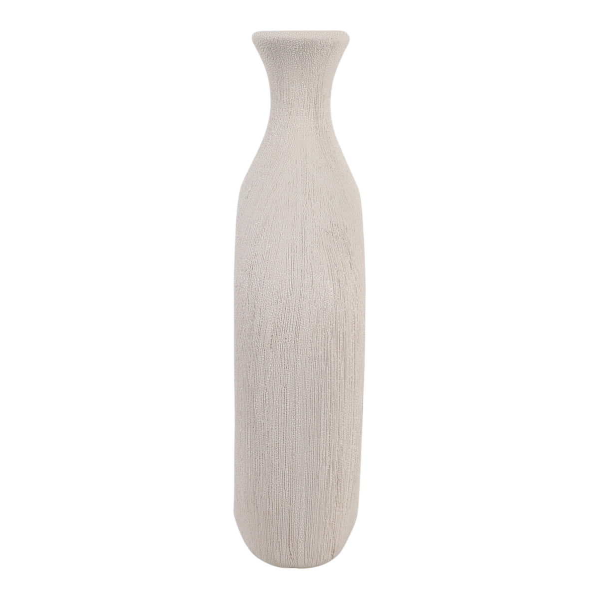 Alray Beige Beaded Oval Cut Out Vase