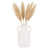 White Rock White Ceramic Eared Vase