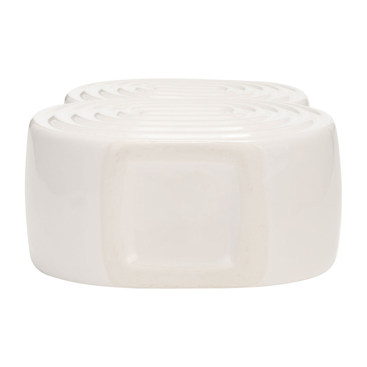 Saxon White Small Ceramic Stacked Circles Vase