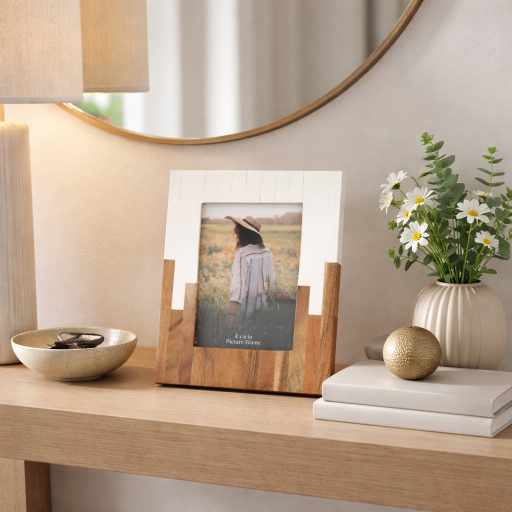 Los Alamos Natural/White Small Resin 2-Toned Frame