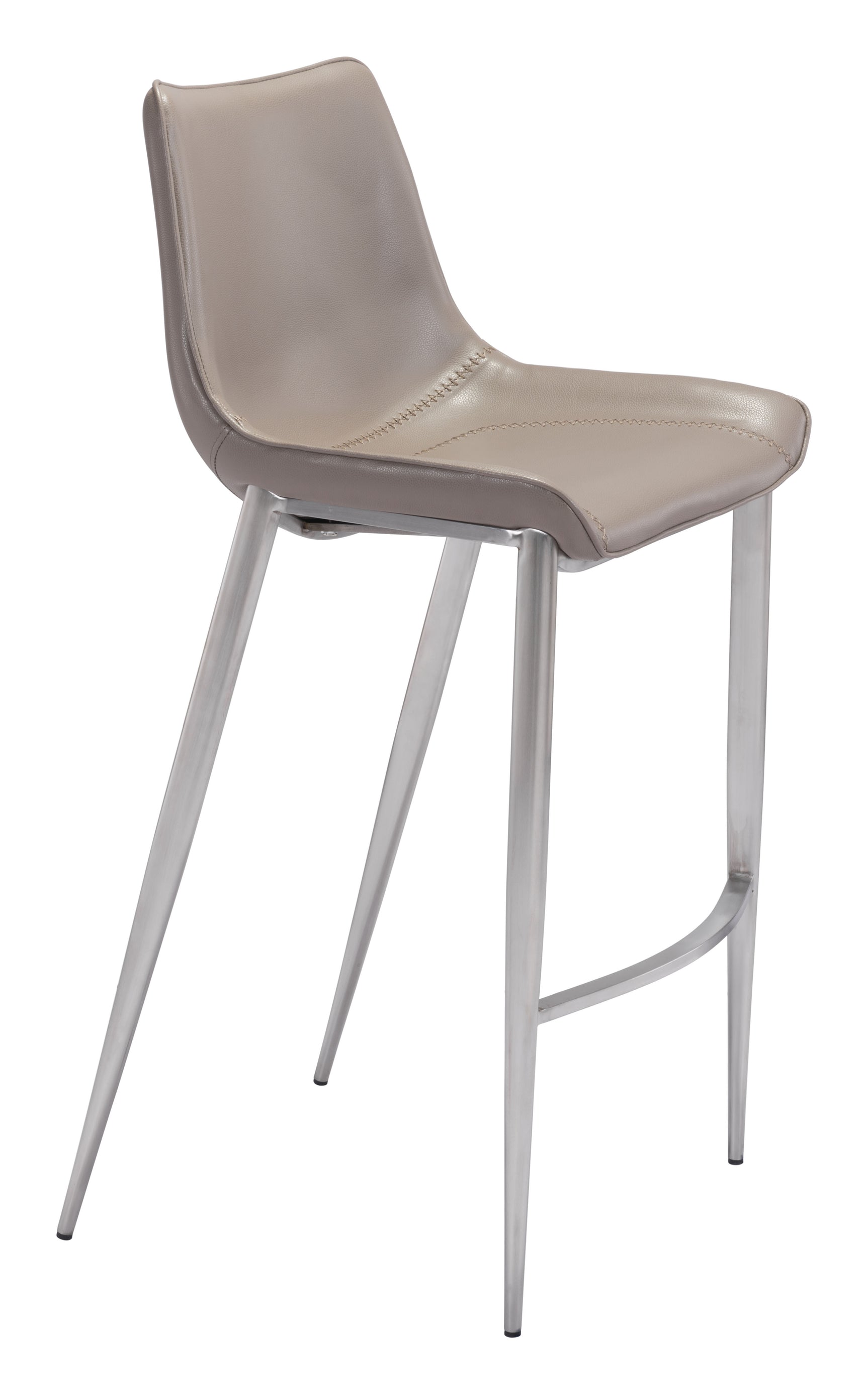 Magnus Brown & Silver Barstool (Set of 2)
