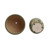 Branscomb Green/Tan Hand Painted Leaves Planters (Set of 2)