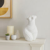 Riverkern White Small Curvy Ribbed Sculpture