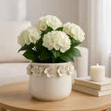 Crosbygrove Ivory Floral Applique Planter