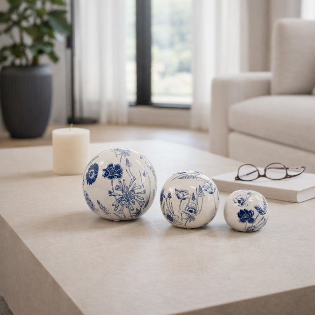 Tesswind Blue/Ivory Orbs (Set of 3)