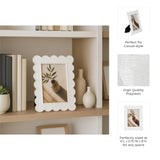 Duarte White 4x6 Scallop Edge Photo Frame