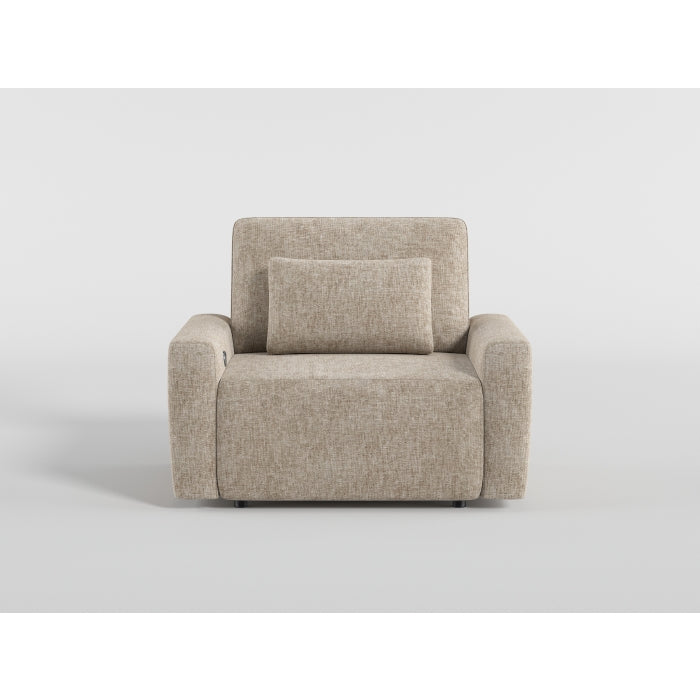 Cumulus Gray Convertible Sleeper Chair With Charging Ports