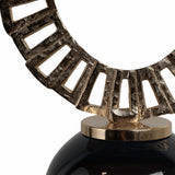 Verdant Brown Small Glass Vase with Crown Top