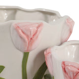 Glenbrook Multicolor Dimensional Tulips on Planters (Set of 2)
